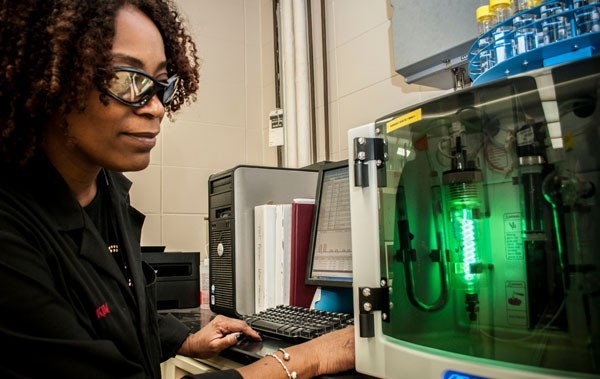 Water Chemistry Analyses Technician At Work