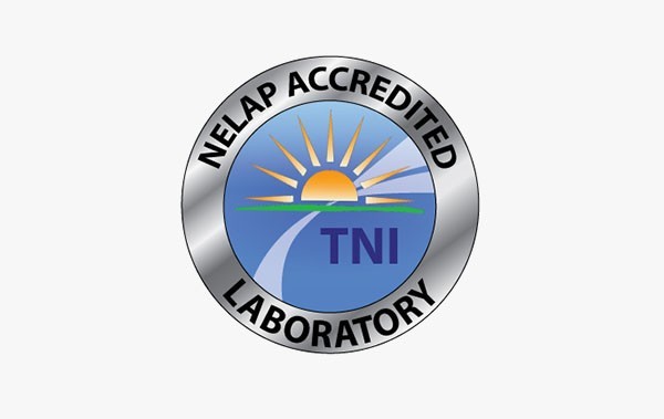 National Environmental Laboratory Accreditation Program (NELAP, Certification ID E571114) Badge
