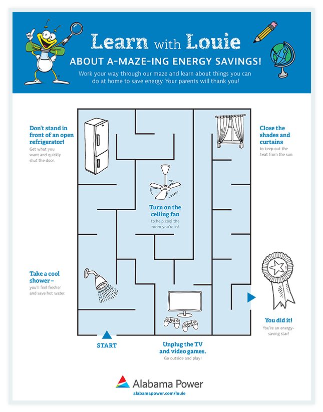 Energy-Saving Maze