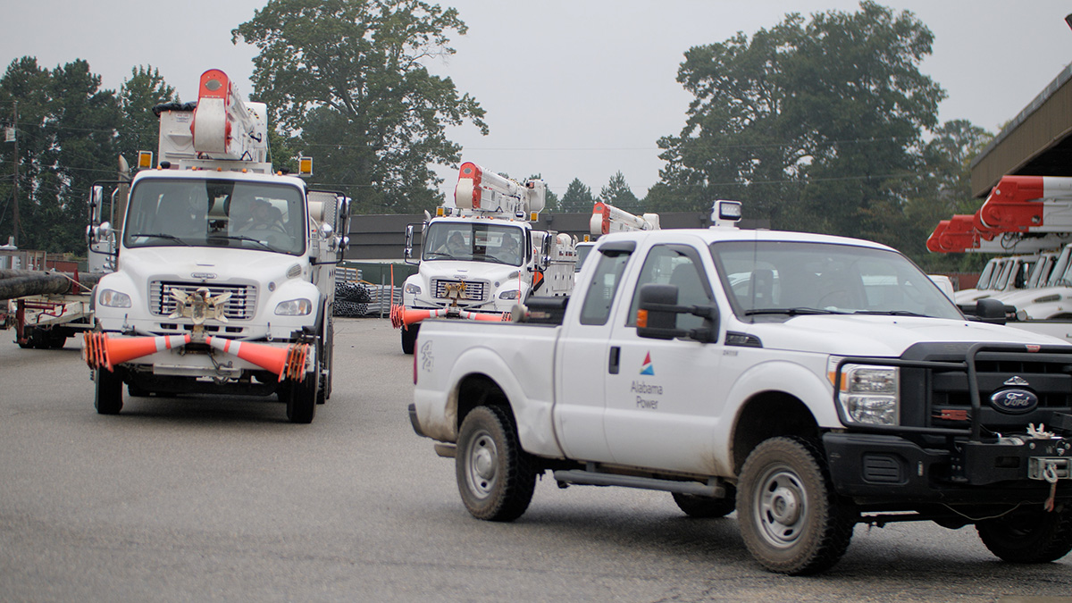 Crews headed out early Wednesday to support customers in the Houston area.