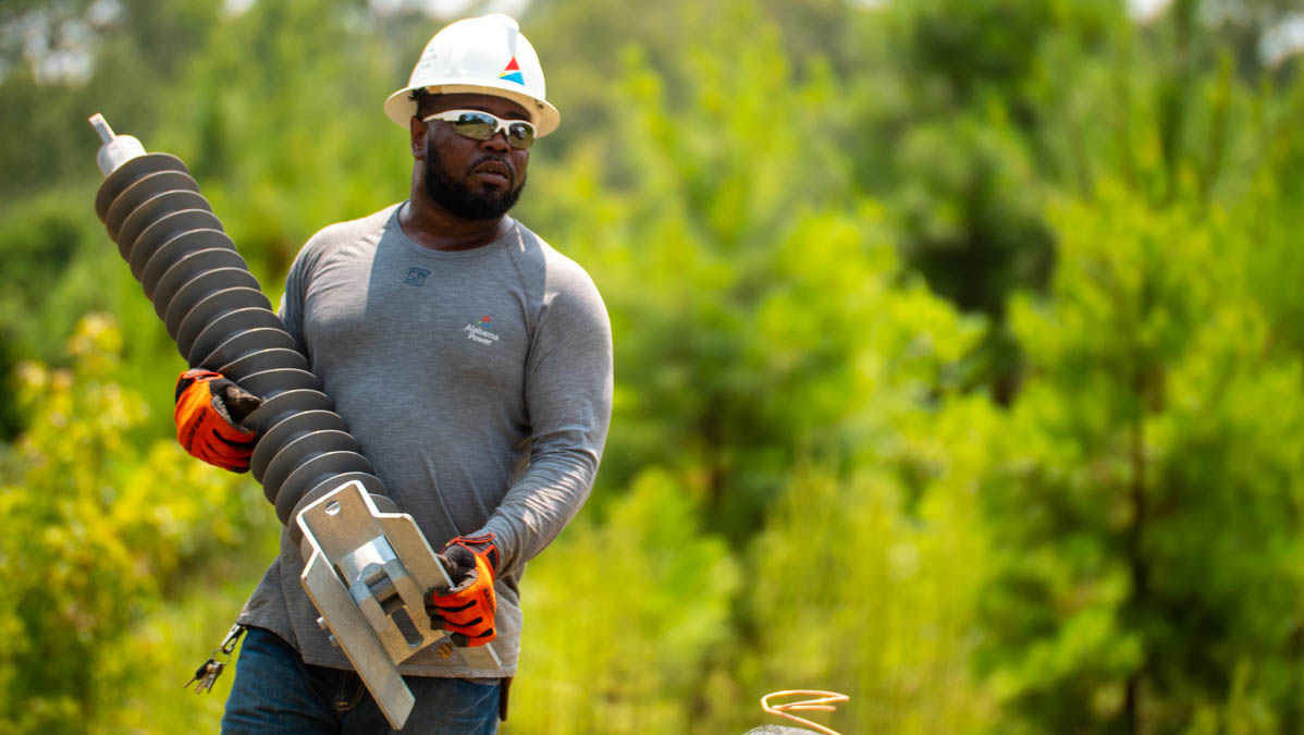 Transmission Maintenance Lineman Rod Harris always gives his best.