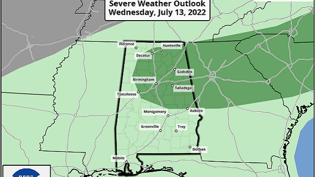 Drier air is over the northern third of the state.