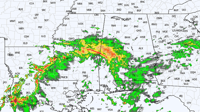 Showers will be more scattered over the northern third of the state.