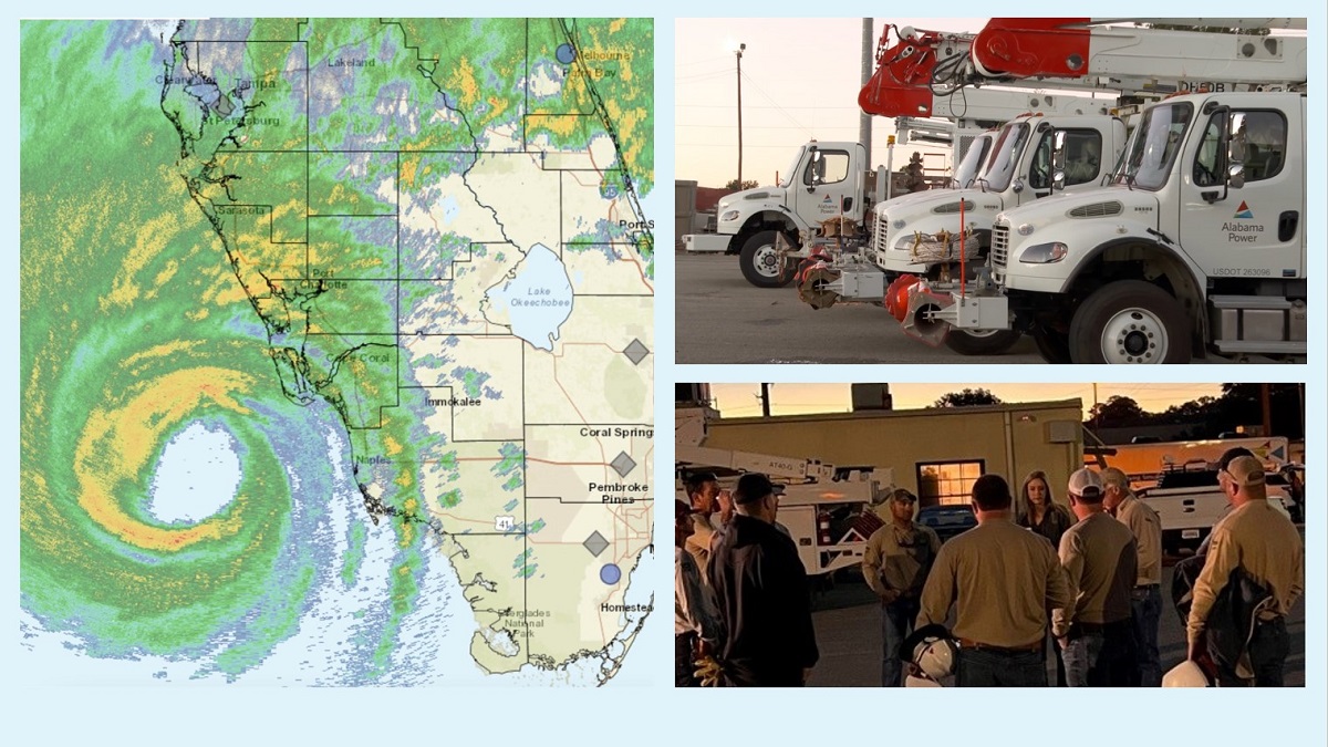 The company’s storm teams are on their way to Savannah as the storm moves toward a second landfall on the Atlantic coast.