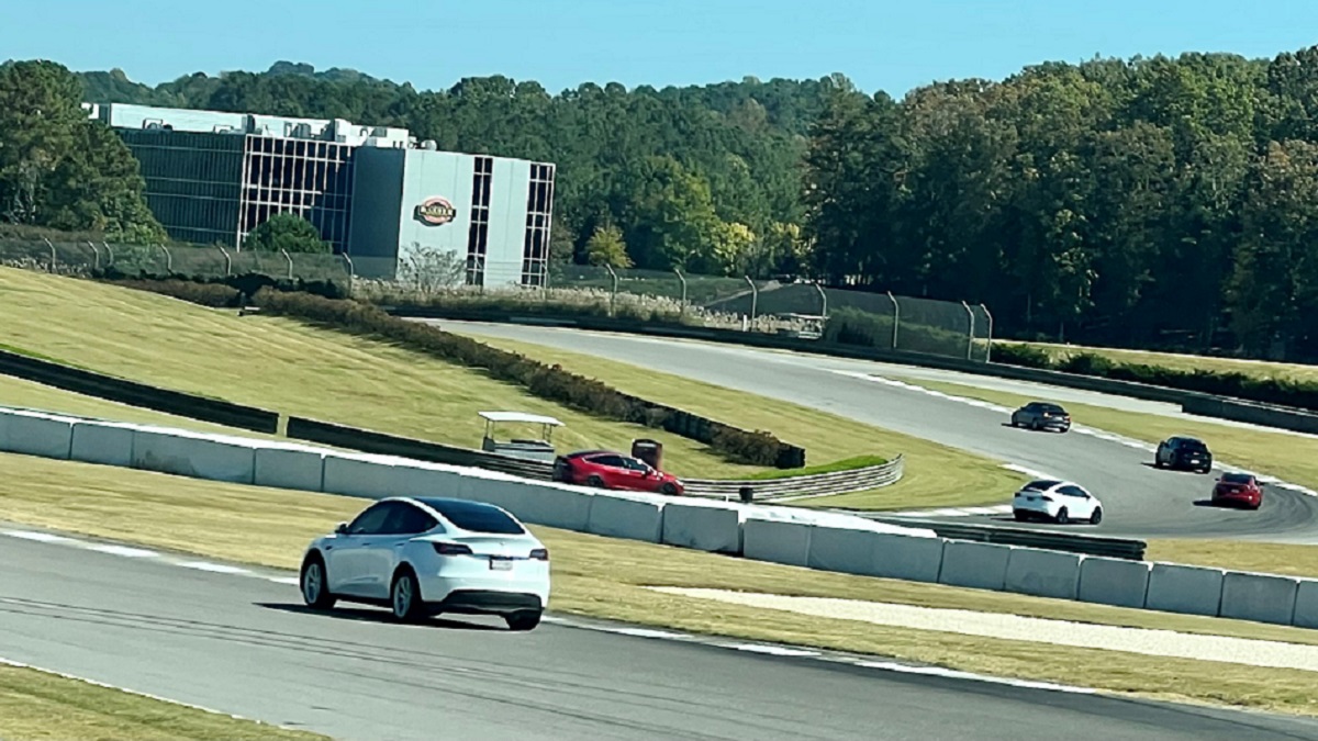 More than 80 EV owners tested their rides on the famed race course.