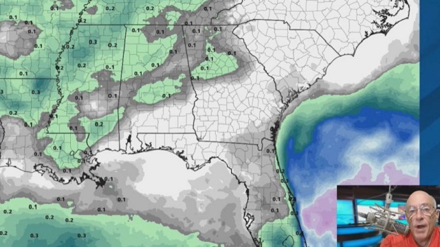 We will bring in a chance of showers next Thursday ahead of a cold front.