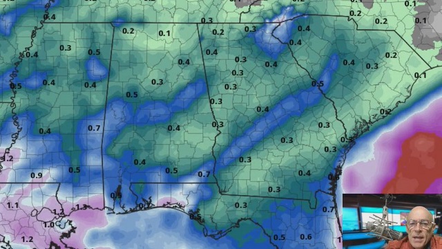 Colder spots over north Alabama will see low 20s.