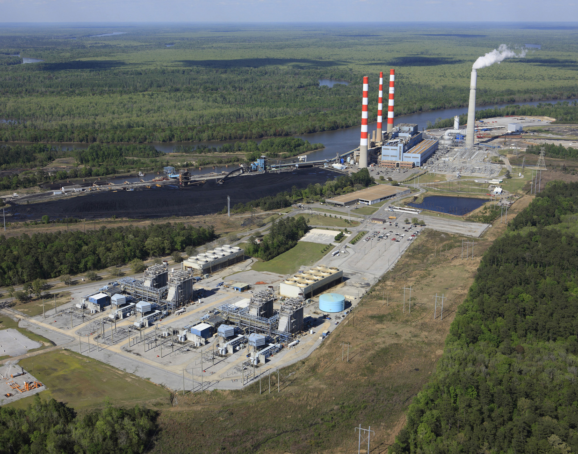 Scenic aerial view of plant Barry