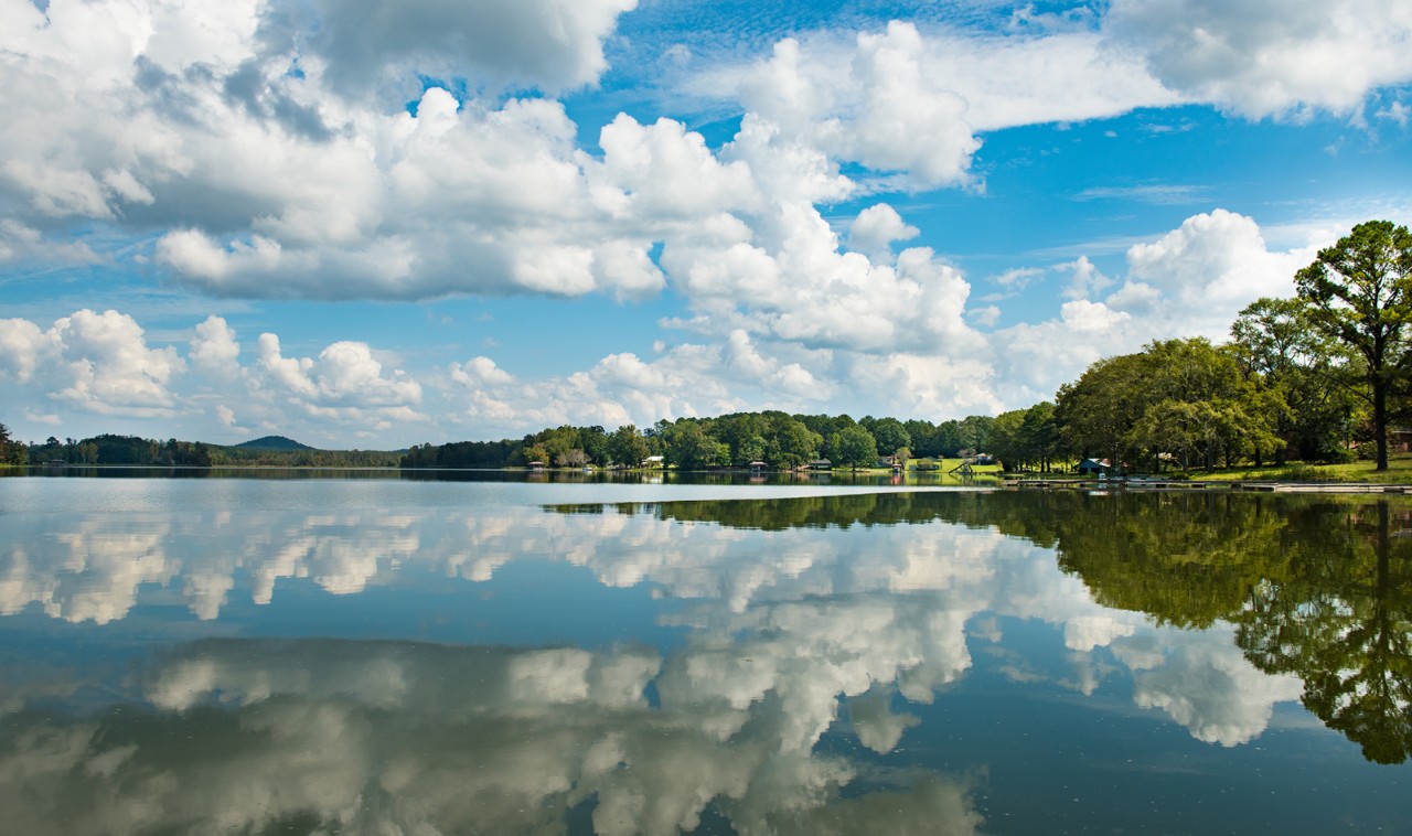 lake with emphasis on the clouds