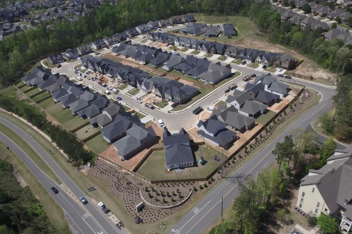 aerial view of Alabama's smart neighborhood 