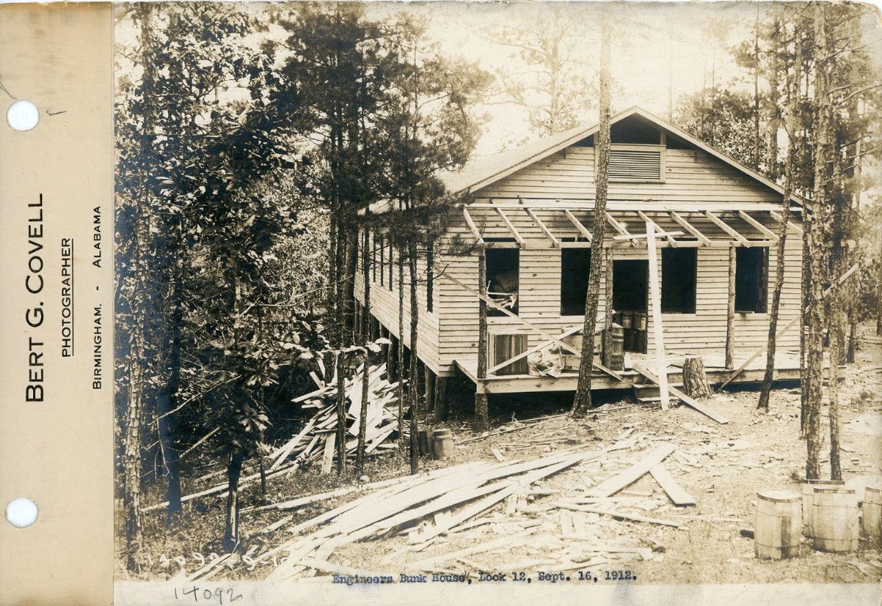 A house in Lay Dam Village under construction in 1912.