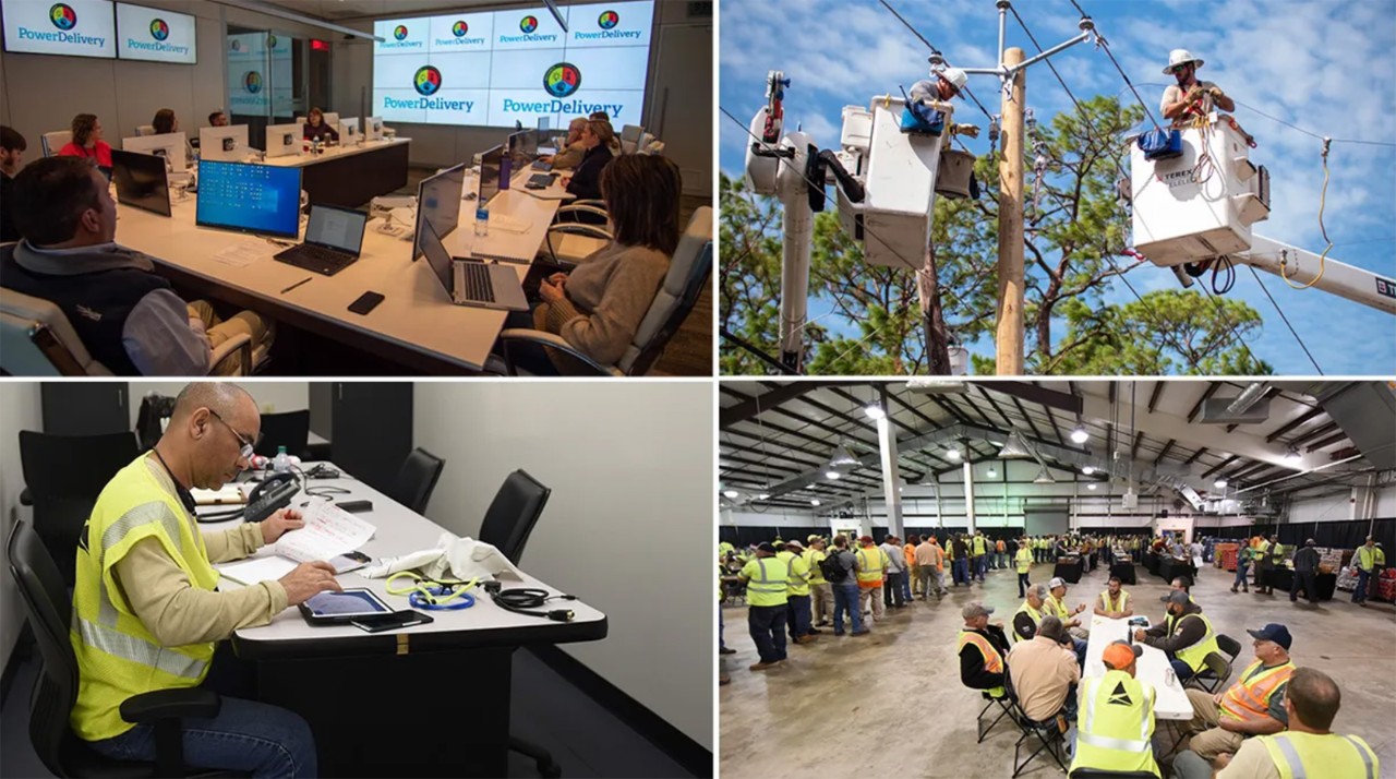 From food to supplies, getting the lights back on after severe weather is a big team effort.